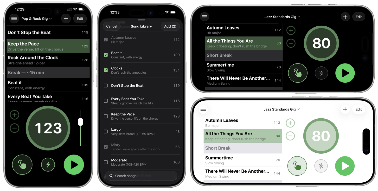 SessionClick running on iPhone